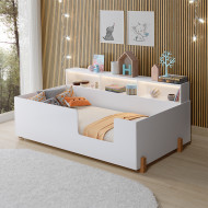 Cama Infantil Doçura Branca Juvenil + Acompanha Uma Luminária