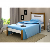 Cama De Solteiro Design Eloa Branco Com Mel