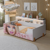 Cama Doçura Boneca Princesa Juvenil - Branca + Colchão
