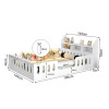 Cama Casal Design Montessoriana Helo Com Nicho Branco - Divaloto Móveis - 5