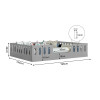 Cama Casal Infantil Montessoriana Helo Com Colchão Cinza - 5