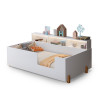 Cama Criança Infantil Montessoriana Juvenil Doçura Com Nicho Branca + Colchão - 3