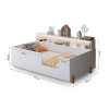 Cama Criança Infantil Montessoriana Juvenil Doçura Com Nicho Branca + Colchão - 4