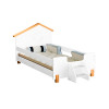 Cama De Criança Com Colchão Juvenil Smile Alegra - Branca E Mel - 2