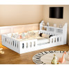 Cama Casal Design Montessoriana Helo Com Nicho Branco - Divaloto Móveis - 1
