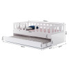 Cama Infantil Lara Solteiro Com Cama Auxiliar Branco - 3