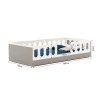 Cama Juvenil Lara Solteiro Com Escadinha Branco E Cinza - 6