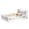 Cama Casal Design Montessoriana Helo Com Nicho Branco - Divaloto Móveis - 2