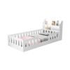 Cama Infantil Montessoriana Helo Solteiro Com Nicho E Led - Branca - 3