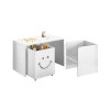 Mesa Infantil Alegra Emoji Montessoriana Com 1 Cadeira E 1 Nicho - Branca